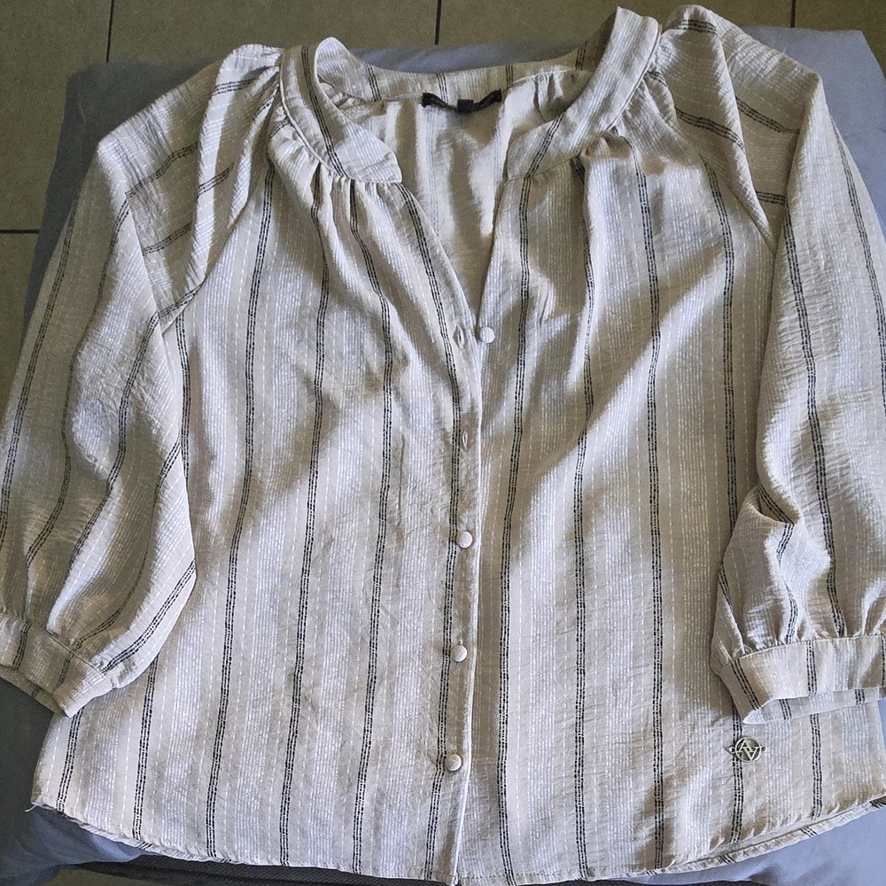 Striped Cream Blouse